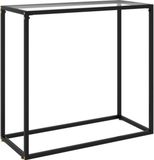 vidaXL Wandtafel 80x35x75 cm gehard glas transparant