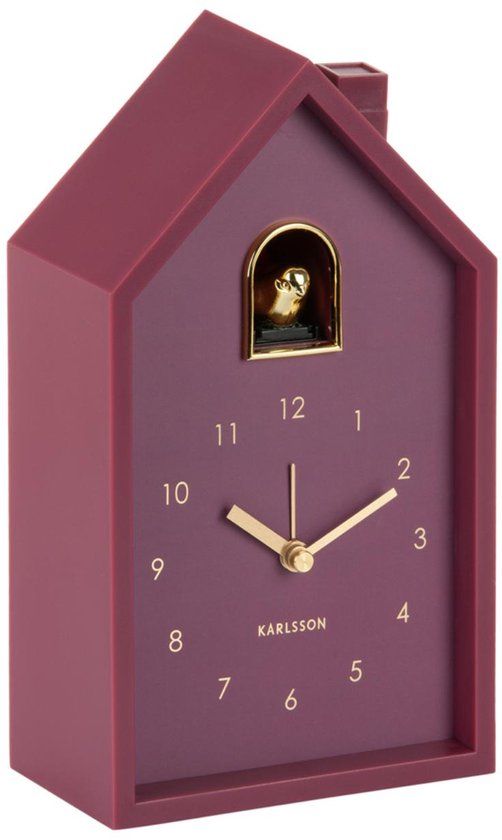 Karlsson Wekker Modern Cuckoo Oro - Paars - 15x11.5x20cm
