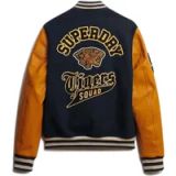 Superdry Varsity Bomber Jas Navy - Maat L - Heren - Tussenjas