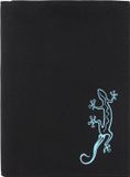 oxmox New Cryptan RFID Protect Kombibörse Lizard Print Cyan Black zwart