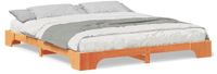 vidaXL Bedframe Massief Grenenhout Bruin 200 x 220 cm