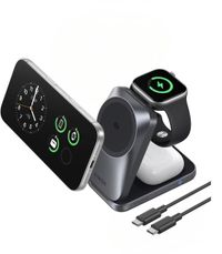 Anker MagGo 3-in-1 Vouwbare Draadloze Oplader 25W Zwart