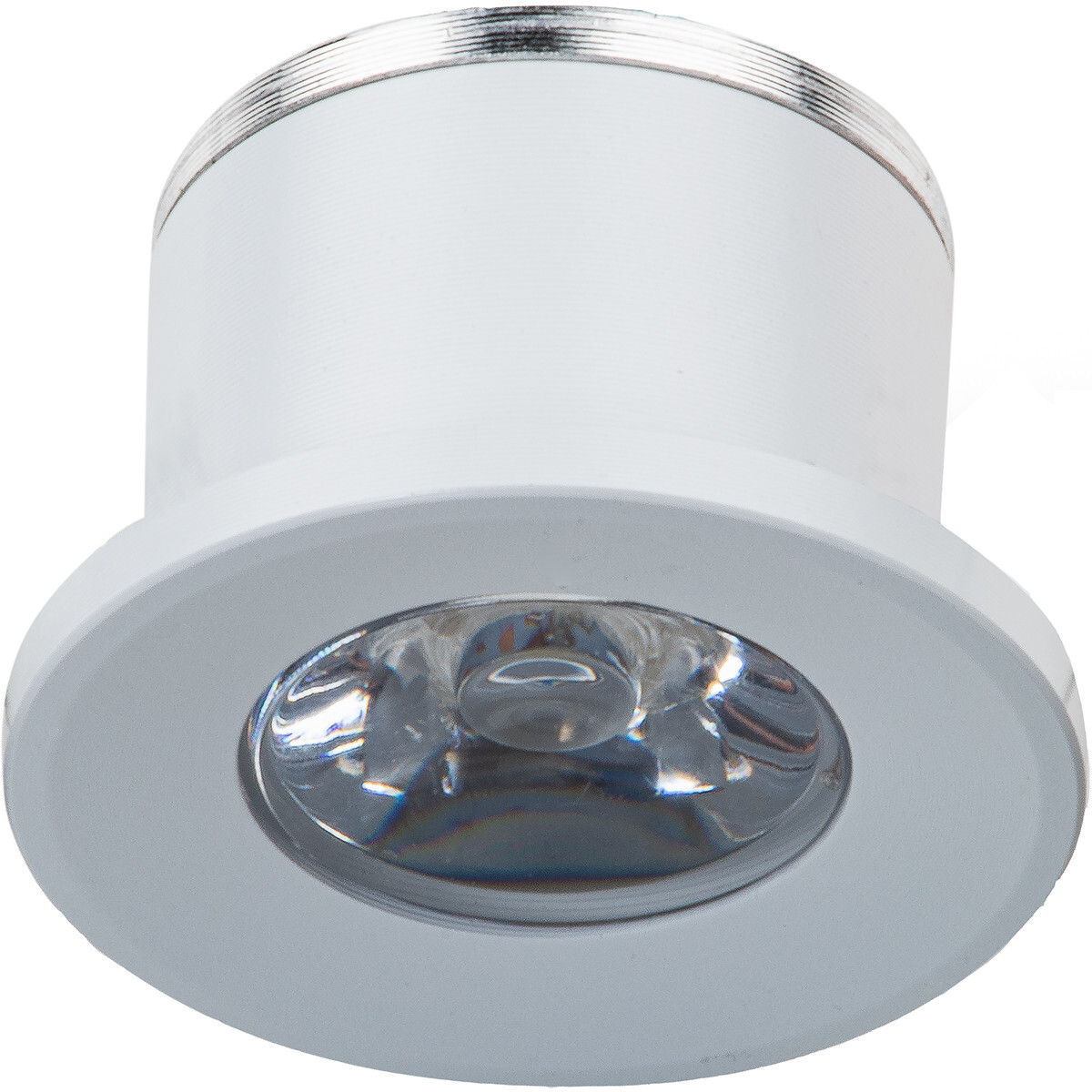 Velvalux LED Veranda Spot Verlichting - 1W - Natuurlijk Wit 4000K - Inbouw - Dimbaar - Rond - Mat Wit - Aluminium - Ø31mm