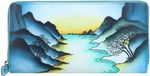 Greenland Nature Art+Craft Portemonnee RFID Leer 20 cm - Dames - Horizontaal - handbemalt