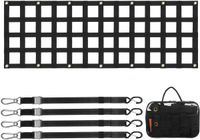Merkloos / Sans marque Achterklepnet, 60 X 18 inch, Stevig Laadbaknet voor Vrachtwagen, 4 Verstelbare Banden