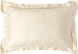Homescapes Biologisch Kussensloop 50x75 cm met Sierrand – Crème – 100% Egyptisch Katoen Satijn – Draaddichtheid 400