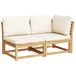 Acacia Bois Ensemble de salon de jardin 2 pièces avec coussins
