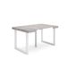 Skraut Home | Uittrekbare consoletafel | eettafel | 140 cm | voor 6 personen | poten massief hout | moderne stijl | cement