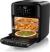 Arendo Friteuse à air chaud XXL avec accessoires, Airfryer 12L, 3en1 friteuse à air chaud en acier inoxydable, 1800 W, mini-four, gril, déshydrateur, friteuse sans huile, gril rotatif à air pulsé