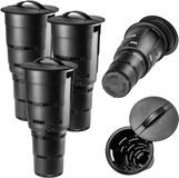 KADAX Composteur de jardin enterré en plastique, seau à compost inodore pour la fabrication d'engrais, conteneur à compost avec trous de ventilation (noir, 3 pièces)