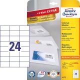 Avery 6173 etiket Rechthoek Permanent Wit 720 stuk(s)