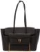 Coccinelle Leren shopper schoudertas Double Beat Grained Leather Handbag Fango