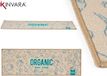 Kinvara Tapis de cuisine Organic Real Food - Beige/Vert - 40x120 cm