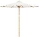 vidaXL Tuinparasol Ø 270 x 260 cm Bamboe Rond Crèmewit