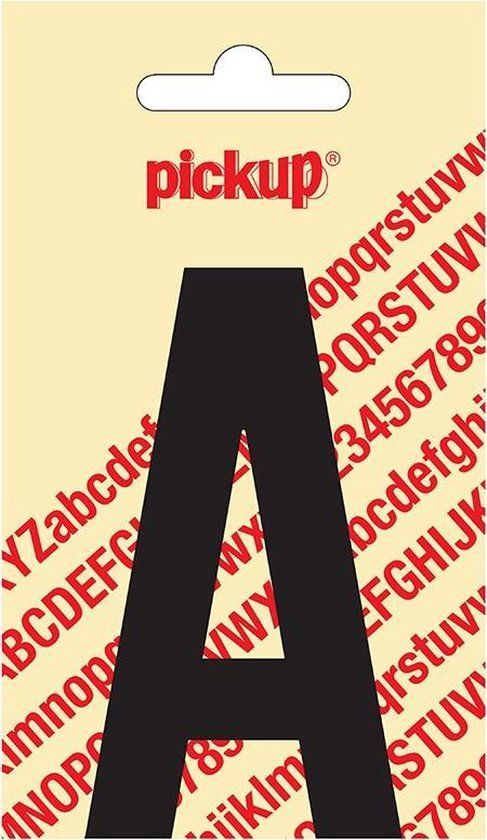 Pickup Plakletter Nobel 90 mm zwart A