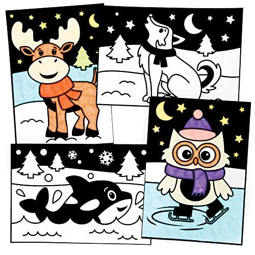 Baker Ross FC262 Arctic Pals Kleur In Foto-decoraties - Pak van 12