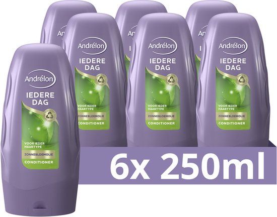 Andrélon Iedere Dag Conditioner - 6 x 250ml - Zonnebloemolie - Alle Haartypes