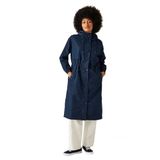 Regatta Nerenda Longline waterdichte jas met capuchon voor dames - licht vanille