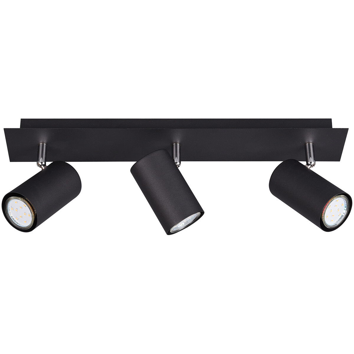 BES LED LED Plafondspot - Trion Mary - GU10 Fitting - 3-lichts - Rechthoek - Mat Zwart - Aluminium