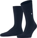 Burlington Dover eenkleurig wol sokken heren blauw - maat 40-46