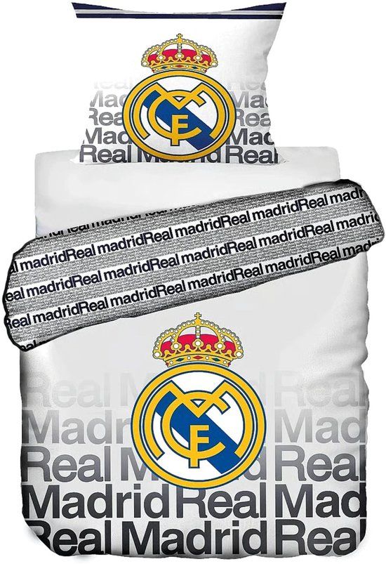 4KidsOnly Real Madrid C.F. Dekbedovertrek - Eenpersoons - 140x200 cm - Wit