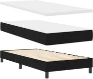 vidaXL Boxspring bed met hoofdeinde Zwart 90 x 200 cm Stof