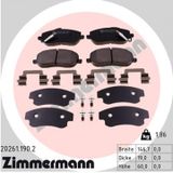 ZIMMERMANN Kit de plaquettes de frein, frein à disque 20261.190.2
