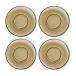 HKliving Soucoupe de tasse à café 70 s glassware Ø 10,6 cm, lot de 4 brun terreux