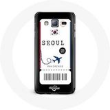 Maniacase Etui voor Samsung Galaxy J7 Air ticket Seoul Zuid-Korea