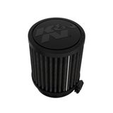 K&N Filtre à air rond Universel Dryflow 64mm aansluiting, 89mm diameter, 102mm hoogte (RU-3125HBK) Noir