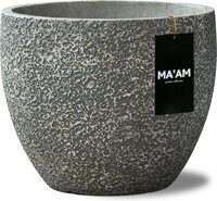 MA'AM pottery collection MA'AM Luna - bloempot - rond - 30x25 - mos groen - vorstbestendig - stoere plantenpot - industrieel