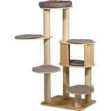 dobar® Grote krabpaal Ella beige van hout 5-traps