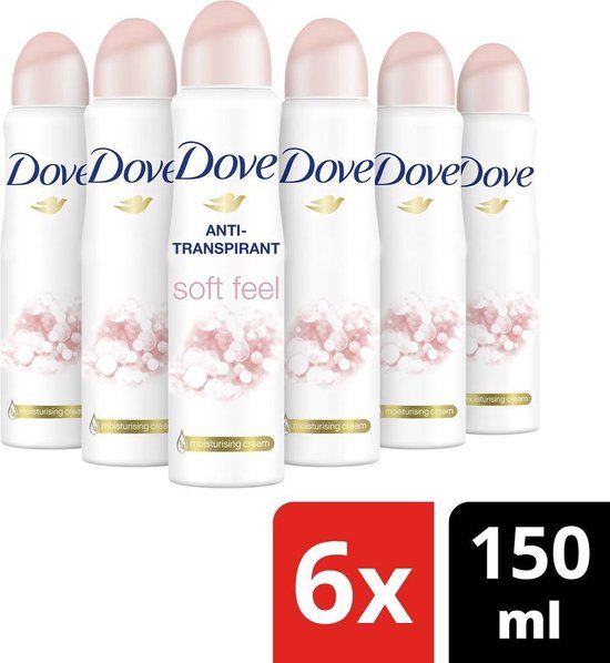 Dove Soft Feel Powder Women - Deodorant Spray - 6 x 150ml - Voordeelverpakking
