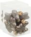 Merkloos / Sans marque Othmar Decorations Kerstornamenten sterren - 24x stuks - grijs/bruin - 4 cm - glas