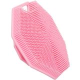 Alyvisun Siliconen Badborstels met Haak, Zachte Douche Bad Lichaamsborstel [Zacht Exfoliëren & Massage], Siliconen Borstel voor Volwassenen en Baby's, Perfect voor Alle Huidtypes (Roze)