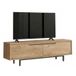 BEAUX MEUBLES PAS CHERS Meuble TV Bar 65 Pouces 2 Portes 2 Niches Chêne L 160 H 45.1 P 35.5 cm