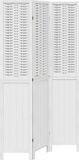 vidaXL Kamerscherm met 3 panelen massief paulowniahout wit