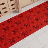 PETTI Artigiani Italiani - Keukentapijt, Kerstmis, keukentapijt, antislip, wasbaar, kersttapijt, 52 x 180 cm, rode knoop, gemaakt in Italië