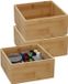 5Five 5Five houten bakje - 3x - organizer - bamboe - 15 x 15 x 7 cm