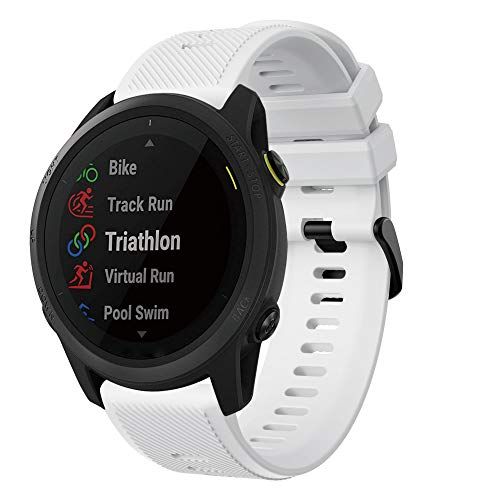 Angersi band voor Forerunner 745 strap, 22mm Snelle release Soft silicone Sportriem Vervangende banden compatibel met Garmin Forerunner 745 Smart Fitness watch