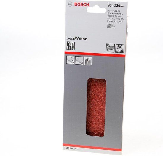 Bosch EXPERT C470 - Oscillerend schuurpapier - 230 x 93 mm - Korrel 60 - 10 stuks
