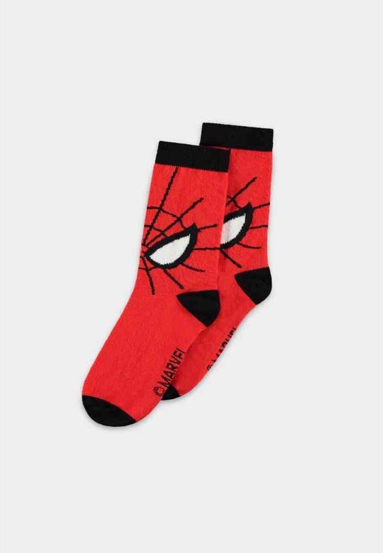 Difuzed SpiderMan Sokken -43/46- Spider-Man face Rood/Zwart