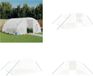vidaXL Kas met stalen frame, wit, 16 m², 4x4x2 meter
