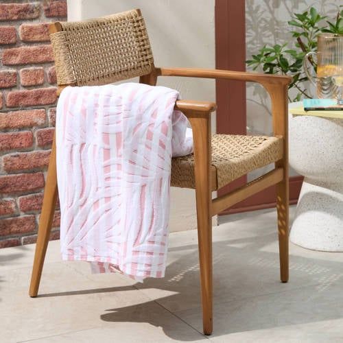 BEACHWAVE strandlaken Floral - roze (velours) (180x100 cm)