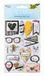 Folia 19902-3D Sticker II, driedimensionale sticker van papier, 15 stuks, ideaal voor het versieren van wenskaarten, knutselwerken en scrapbooking