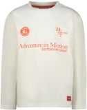 Vingino Herris Jongens T-shirt Lange Mouw Ronde Hals Katoen Cloud White Maat 140