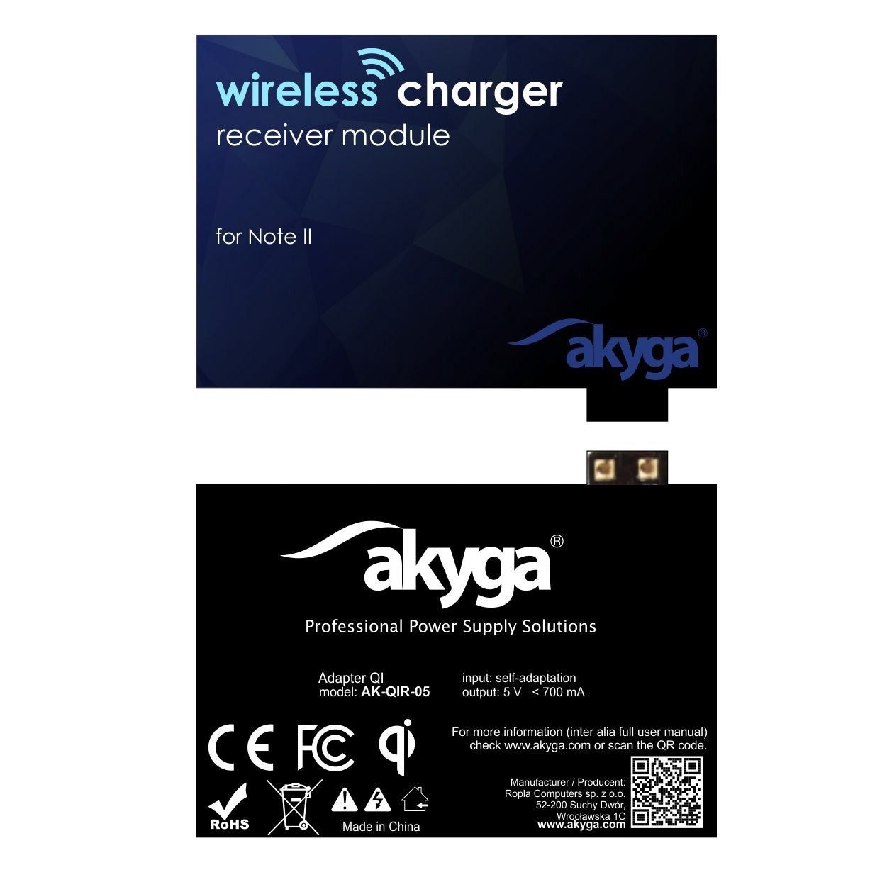 Akyga AK-QIR-05 - Smartphone Oplader - Zwart