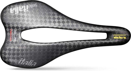 Selle Italia SLR Boost Tekno Superflow Zadel: Zwart/Zwart, S3