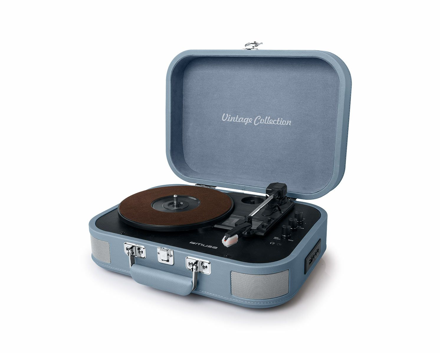 Muse MT-201 BVB Bluetooth kofferplatenspeler - Zwart/Blauw