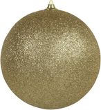 Othmar Decorations Kerstbal - groot - goud - D18 cm - kunststof - glitter afwerking